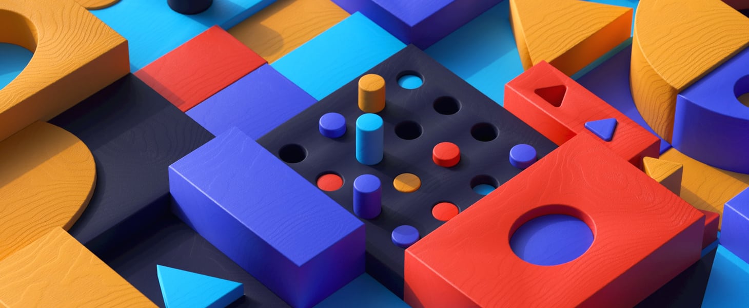 Landing page image of shapes and design